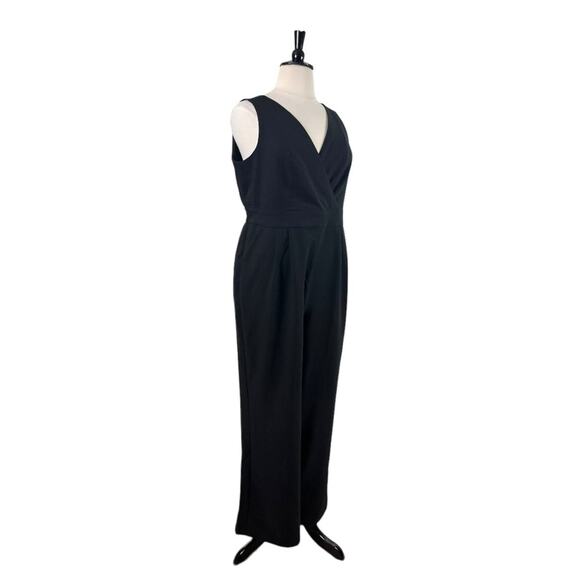 Torrid Jumpsuit Wrap Top V-neck Sleeveless Black Wide Leg Women’s Plus Size 14 - Picture 2 of 11